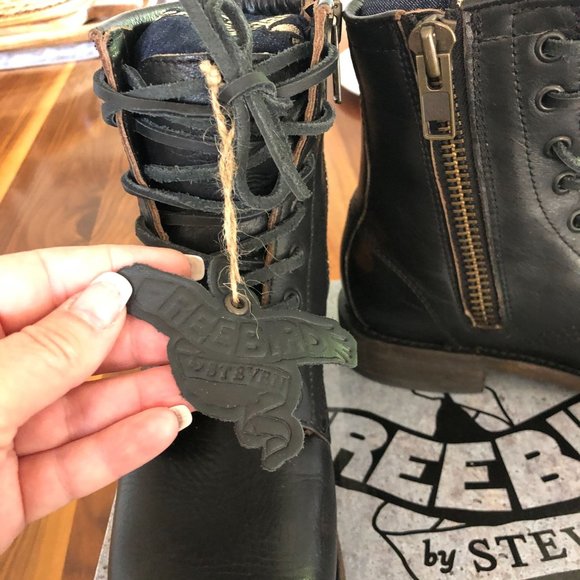 Like new! Freebird by Steven Manchester Combat Boots Black Size 6 Booties - Picture 7 of 16